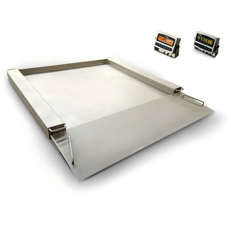 304 Full Stainless Steel Low Profile Floor Scales 