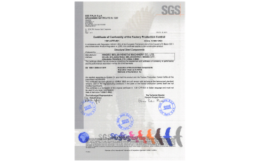 certificate of Conformity of the Factory Production Control